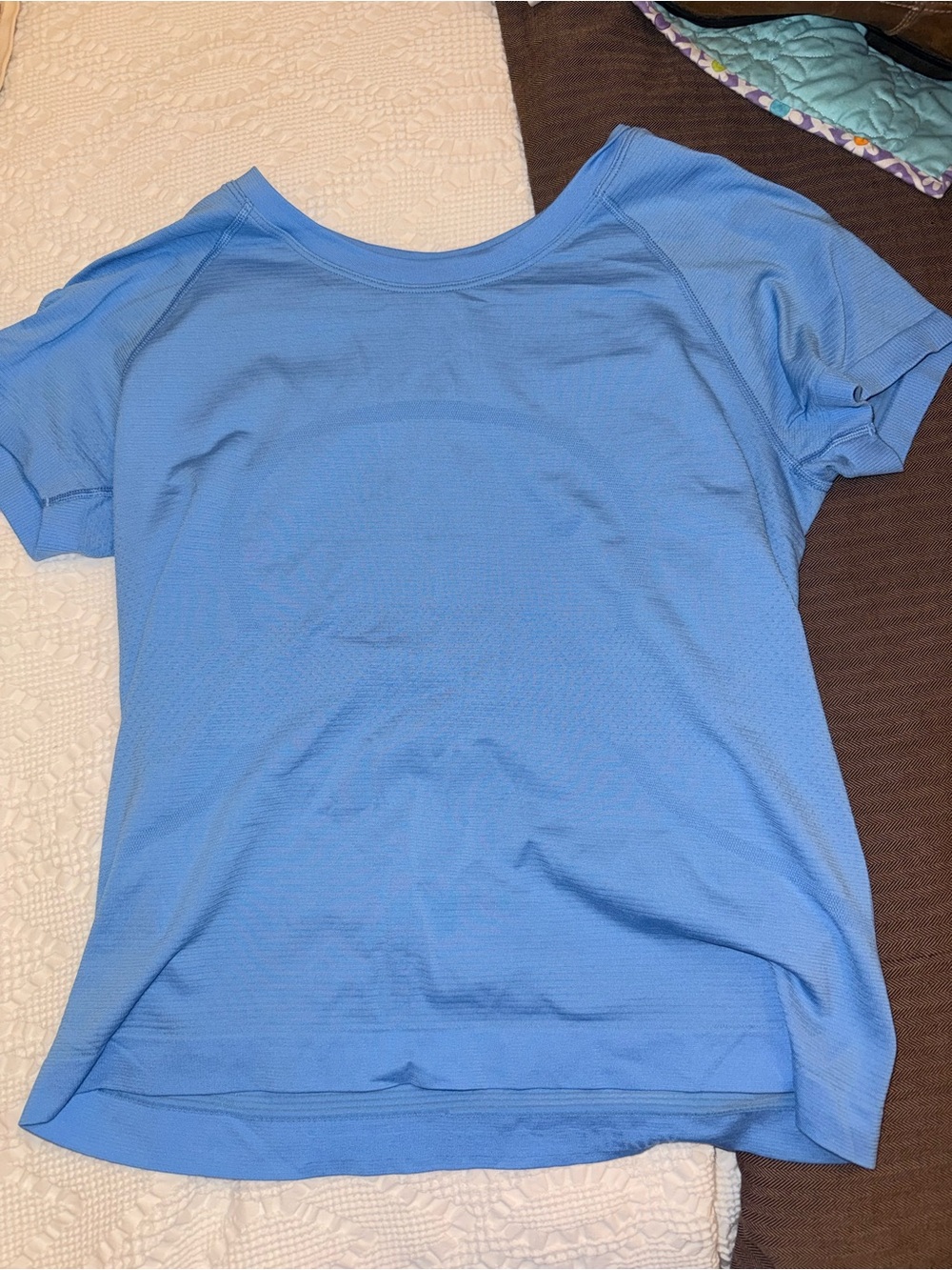 lululemon athletica Sky Blue Short Sleeve Performance Tee
